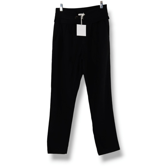 NWT Pistola Kori High Waisted Pleated Trouser Pants Sz. 27x29 Night Shift Black - Picture 2 of 10